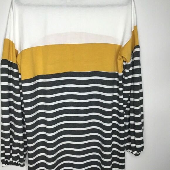 Moa Moa Women's Black/white Striped Long Sleeve Sweatshirt Size M - Picture 5 of 12